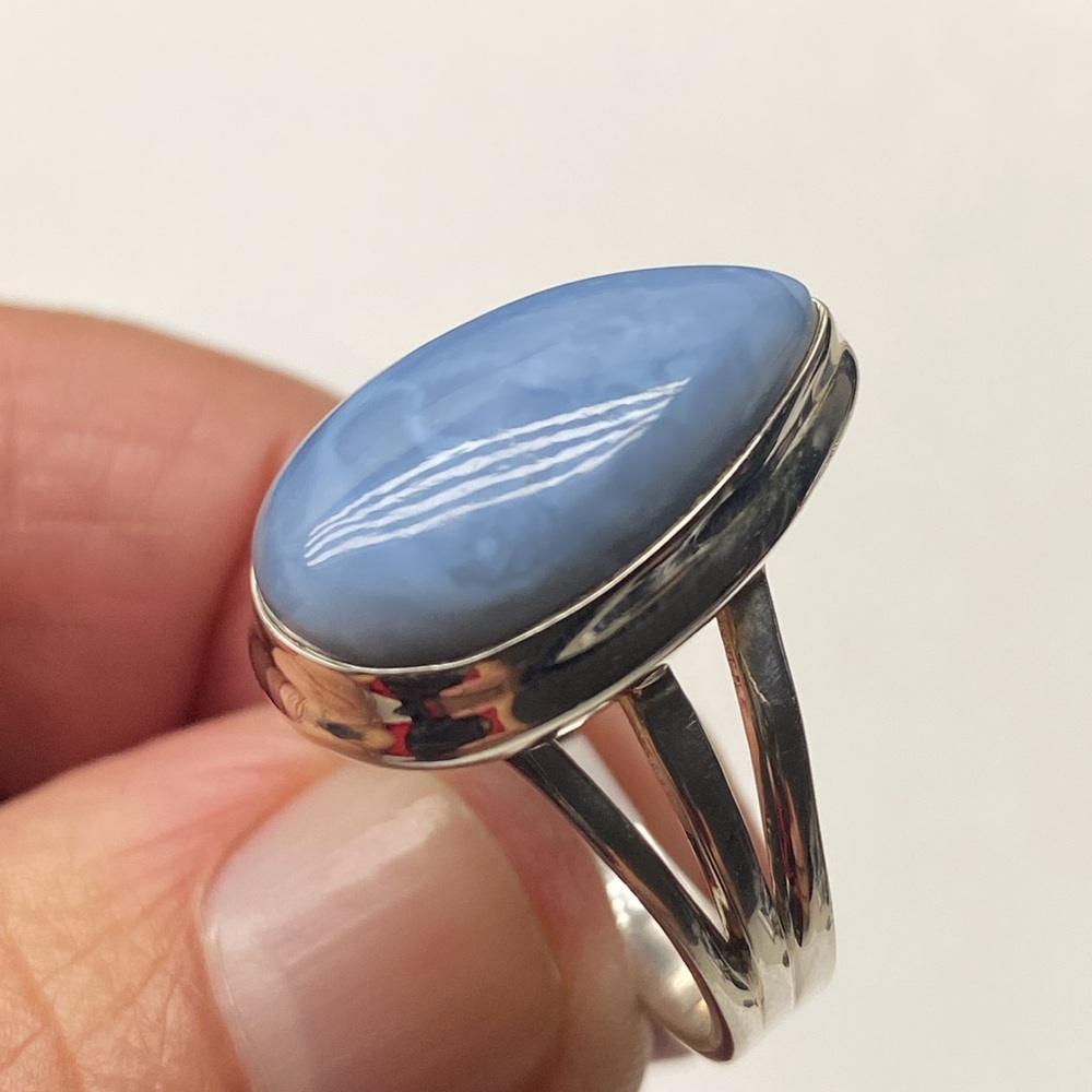 Owyhee Opal Ring Size 8 In Solid Sterling Silver … - image 3